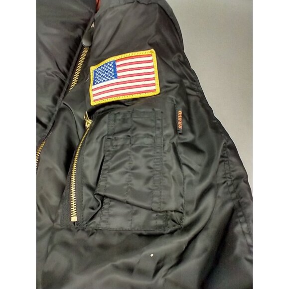 NWoT Bravo Series By Burks Bay Black NRA Black Flight Bomber Jacket Mens XXL - Picture 5 of 7